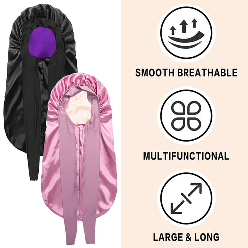 Silkmist Silk Sleep Bonnet — Extra Large, Adjustable