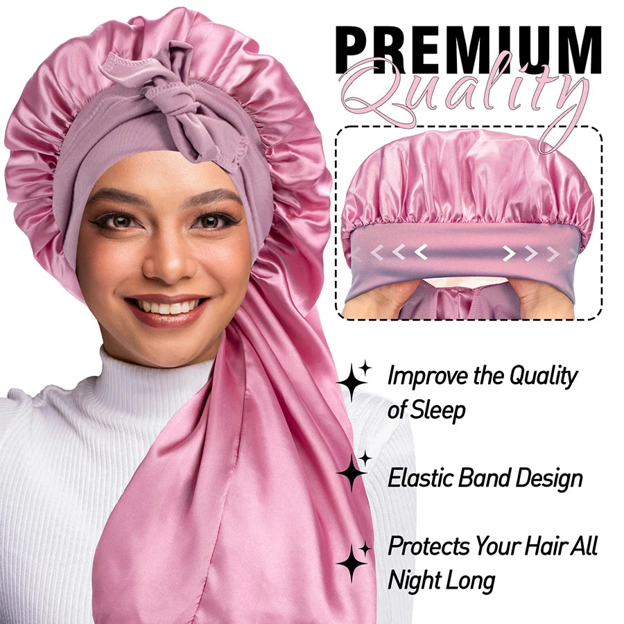 Silkmist Silk Sleep Bonnet — Extra Large, Adjustable