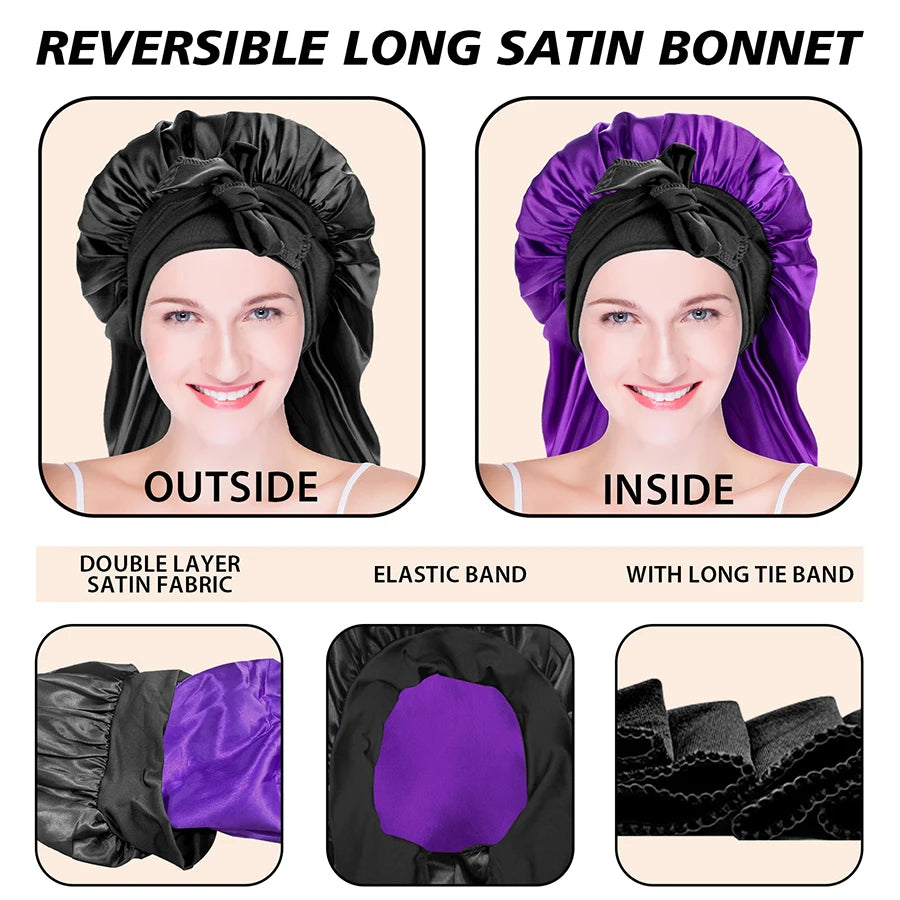 Silkmist Silk Sleep Bonnet — Extra Large, Adjustable