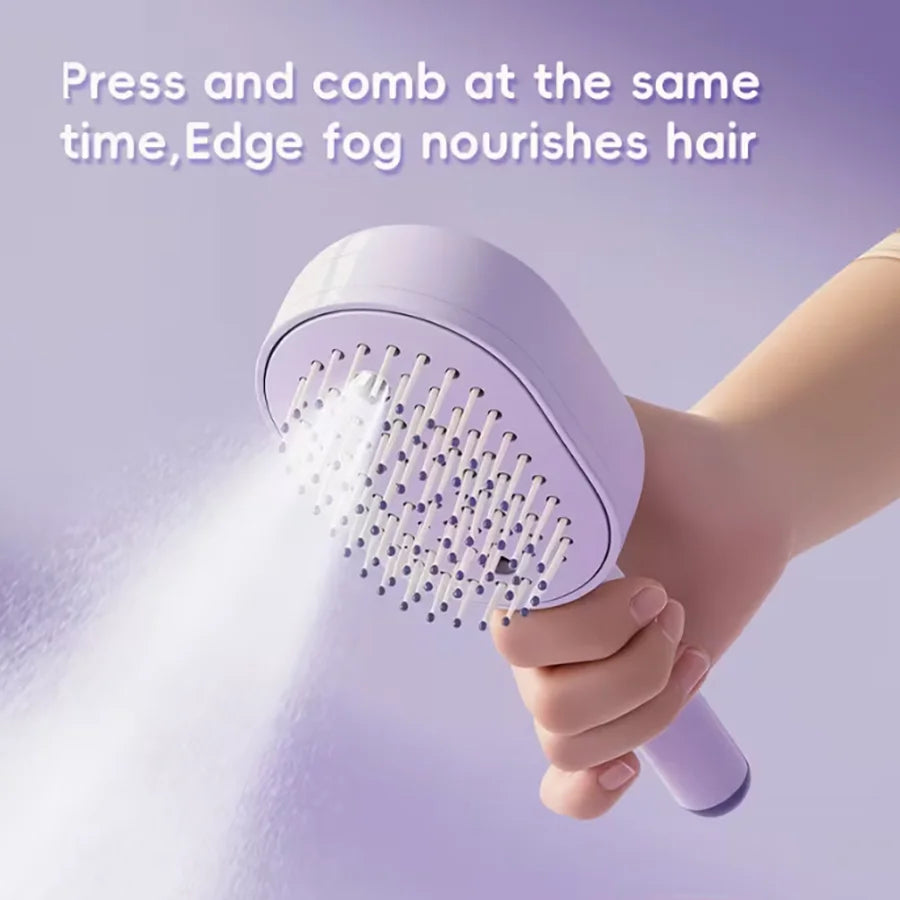 Silkmist Detangling Brush — Mists As It Brushes, So Nothing Pulls