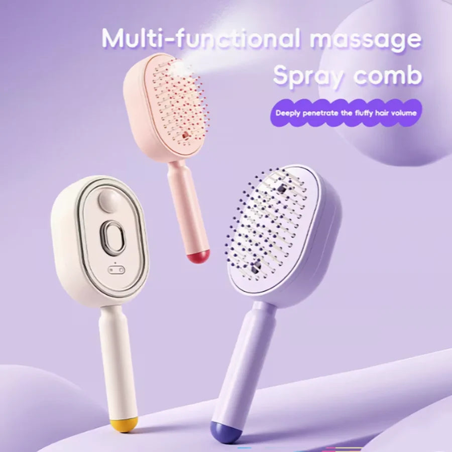 Silkmist Detangling Brush — Mists As It Brushes, So Nothing Pulls
